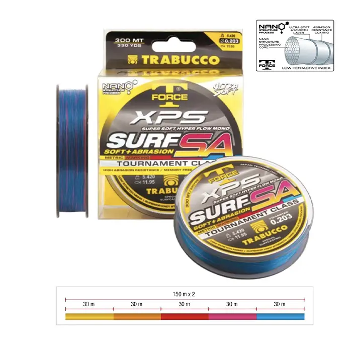 Monofilo Trabucco XPS Surf SA Soft+Abrasion 300 mt