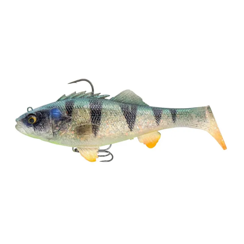 Artificiale Shad Savage Gear 3D Perch RTF FS 12.5 cm 37 gr Ghost Silver