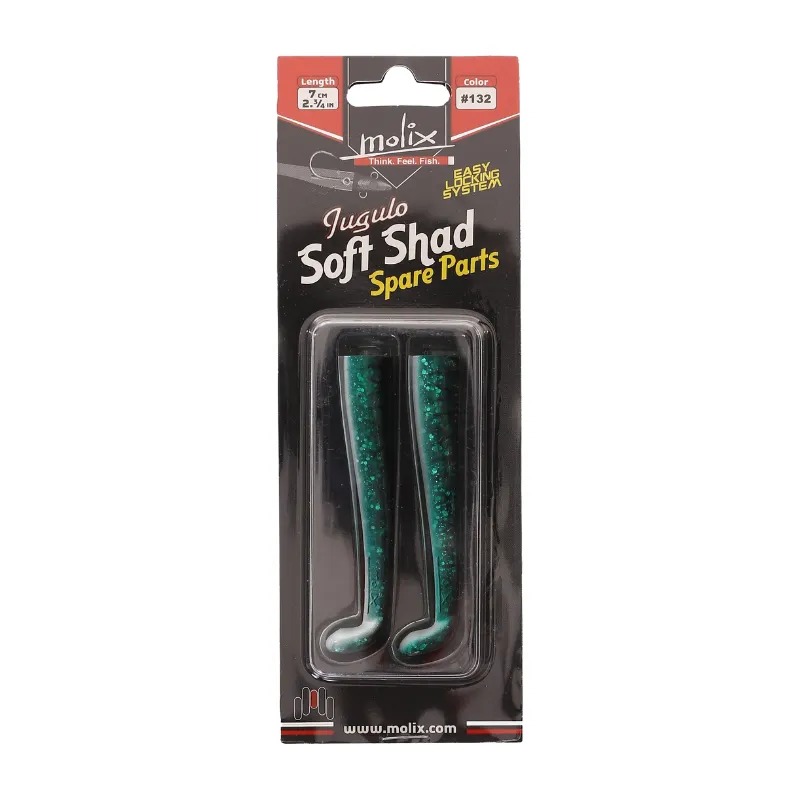 Artificiale Shad Molix Jugulo Soft 2.75'' - 7 cm Green Mackerel