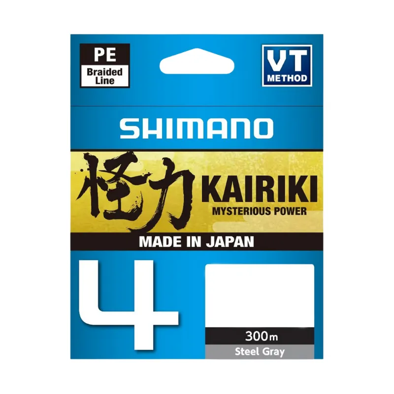 Trecciato Shimano Kairiki 4 300 mt Steel Gray