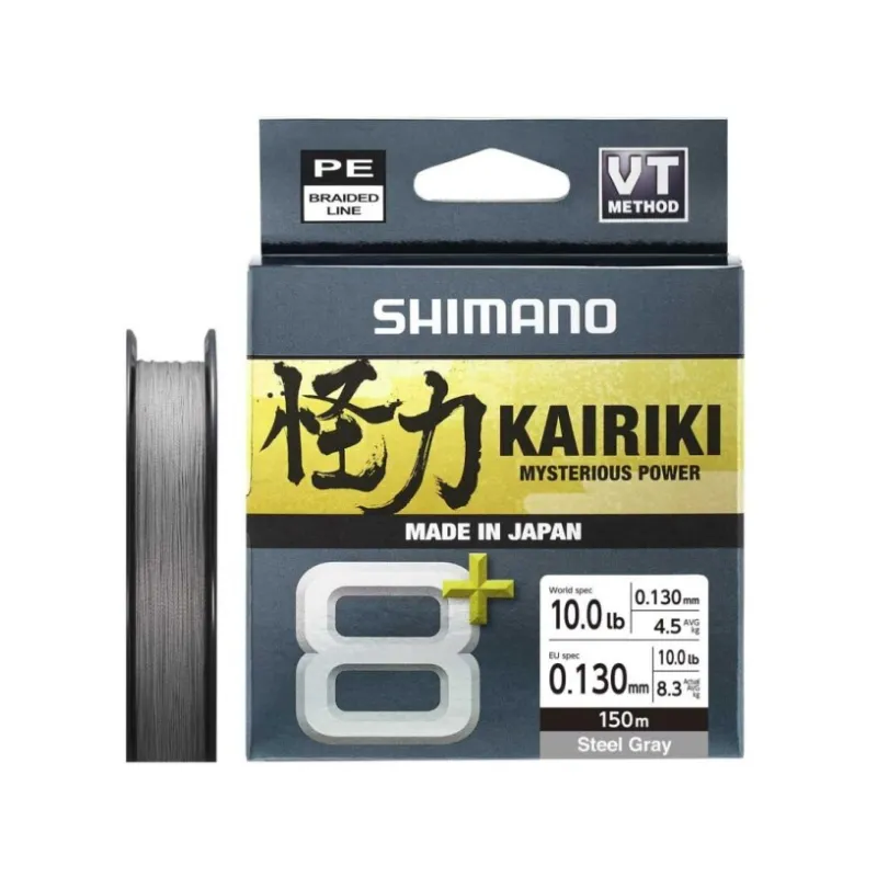 Trecciato Shimano Kairiki 8+ 150 mt Grey