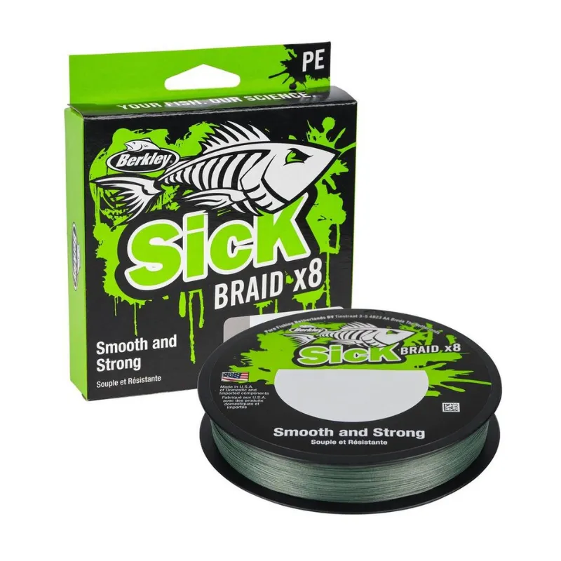 Trecciato Berkley Sick Braid X8 300 mt Moss Green